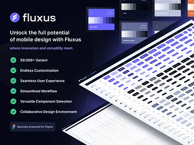 Fluxus Mobile Design System branding design design system figma figma file inspirational kit mobile mobile app mobile design mobile ui style guide system typography ui ui design ui kit ux web web design