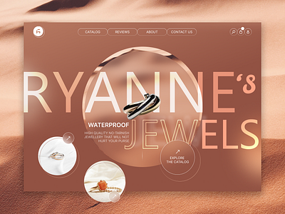 Jewellery store landing page design figma hero landing page logo ui web design website