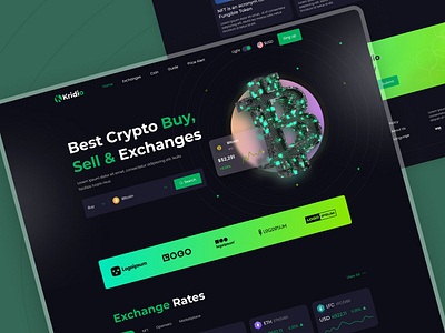 Crypto Buy, Sell & Exchanges Website UI/UX Design design ui ui ux web banner web ui website design