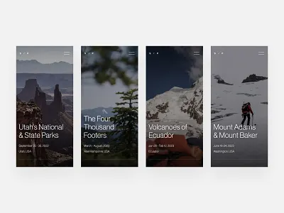 Climbing Journal - Personal Website climbing journal travel journal ui design ux design web design