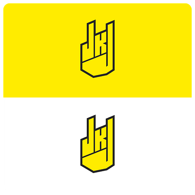 JKJ - Logo branding concept creative design digital art dribbble logo geometric graphic design identity illustrator logo logo design logo mark logotype minimalism monogram sign vector yellow