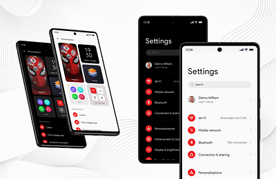 Android : Settings Screen UI Design android dailyui dailyuichallenge dark mode figma light mode mobile interface design settings ui settings user interface design ui design uiux user interface design ux design uxui