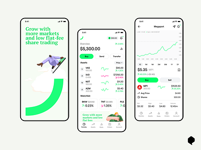 Selfwealth - App UI/UX app appdesign finance investing selfwealth stocks trading ui ui design ux