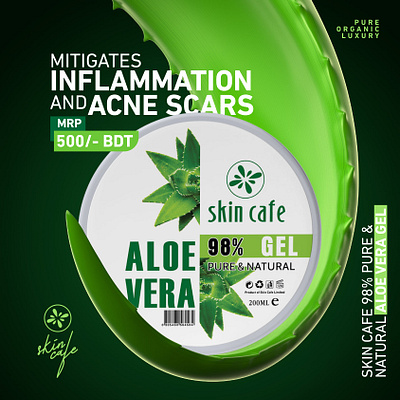 Skin Cafe Aloe Vera Gel branding graphic design illustrator photoshop