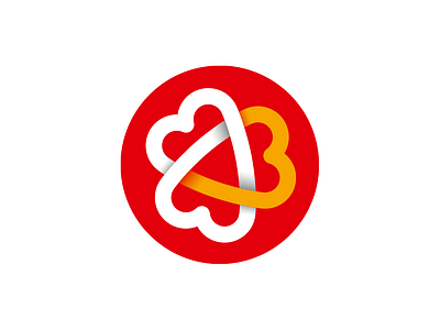 Three Hearts branding graphic design health heart knot logo