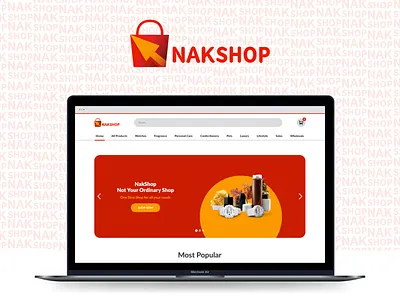 NakShop UI/UX E-Commerce Website Design brand identity branding design e commerce graphic design logo ui design uiux ux design website design