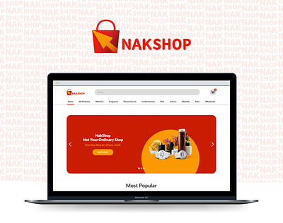 NakShop UI/UX E-Commerce Website Design brand identity branding design e commerce graphic design logo ui design uiux ux design website design