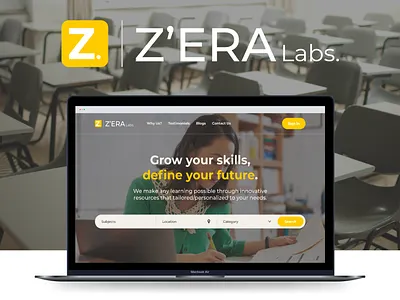 Zera Labs UI/UX Tutoring Website Design brand identity branding design graphic design logo ui design uiux ux design website design