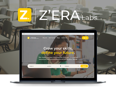 Zera Labs UI/UX Tutoring Website Design brand identity branding design graphic design logo ui design uiux ux design website design