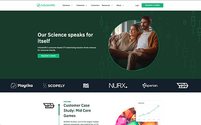 tvScientific Customer Page branding creativity web design