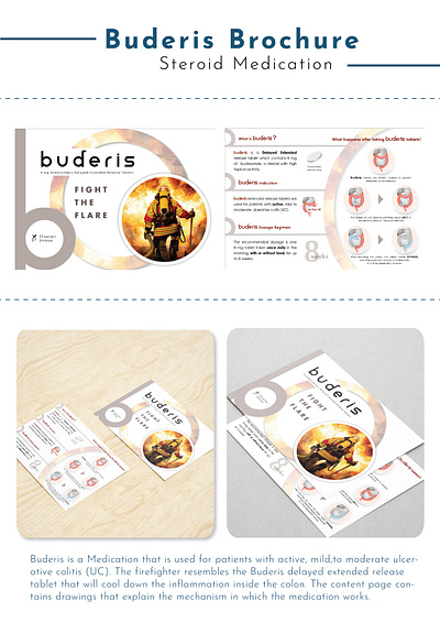 Buderis Brochure (Steroid Medication) branding design graphic design illustration vector