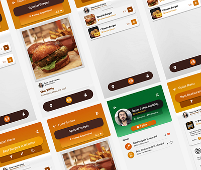 Food Menu Mobile Application UI Design app design graphic design ui