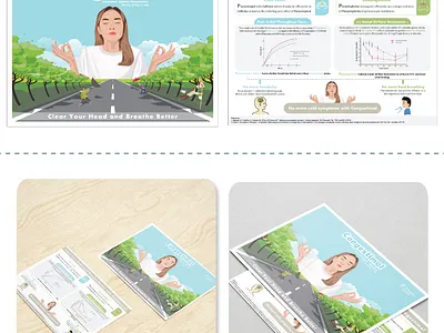 Congestimol Brochure (Congestion Relief Medication) branding design graphic design illustration vector