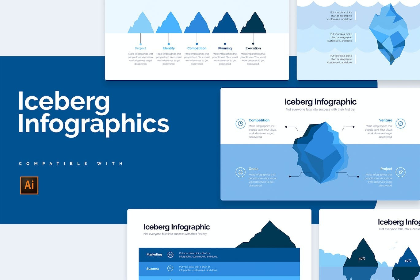 Business Iceberg Illustrator Infographics analytics analytics chart annual report chart data data analysis data visualisation data visualization data viz dataviz graph info info graphics infographic infographic elements infographics infography information statistics stats