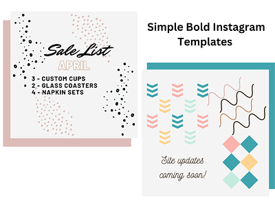 Simple Bold Instagram Post Templates advertising branding canva colorful creative design digital graphic graphic design instagram marketing pattern post procreate raster shapes simple