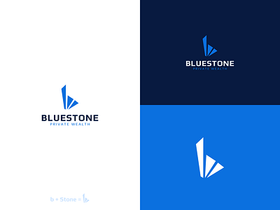 BlueStone Private Wealth Logo letter b logo design minimal stone wealth