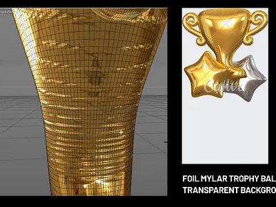 Render Balloon / Canva Elements 3d 3d process balloon canva canva creator canva element canva mexico canva pro canva template canvacreator cesartorres formula creativa formulacreativa gold trophy graphic design process render rendering star trophy