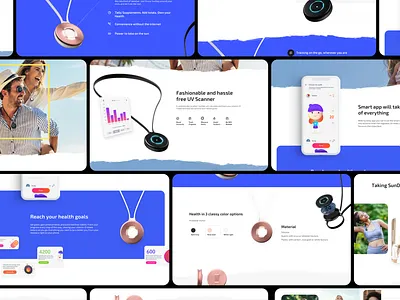 Website Design for UV Scanner Device design landing necklase scanner sun ui uv ux web design website