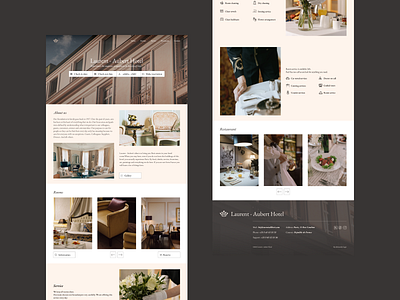 Laurent - Aubert Hotel - Day 05 30daysofweb confort crown design design challenge desktop figma france furniture hotel luxury name natural paris reservation restourant rooms site stuff ui