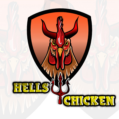 Hells chicken logo logo design