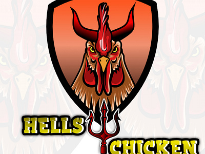 Hells chicken logo logo design