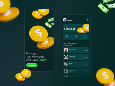 Payments App Design app design graphic design money payment app ui ui design ux