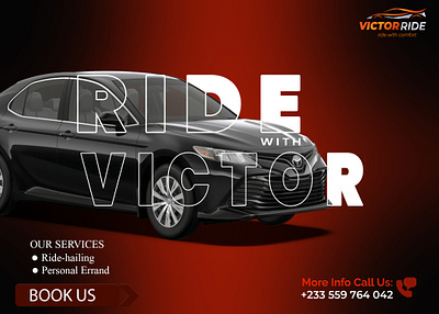 Car ride services flyer branding graphic design