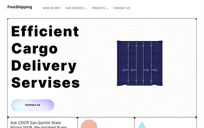 Cargo Delivery Services Landing Page 3d 3d animation ui ui ux uidesign uiux ux ux design uxdesign