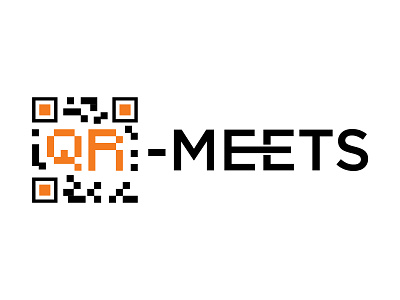 QR code logo barcode branding design illustration logo minimalist qrcode simple vector