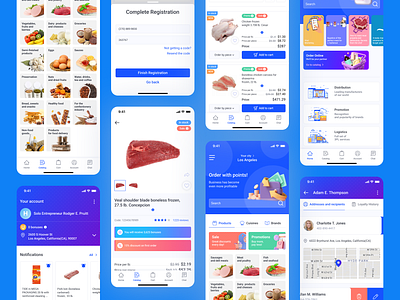 Supplying and Wholesale Distribution Company Mobile App app design delivery app figma food app marketplace app mobile app uiux