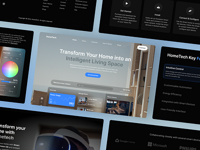 Hometech - Dekstop All Section Preview apple ar home house landing page section smart smarthome smarthouse ui ui design uiux ux ux design vision os vision pro vr web design website website design