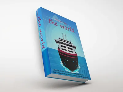 amazon, kdp, ship book cover design 3d book art art book book cover book cover design branding design ebook graphic design illustration notebook ocean illustration ocean waves sea illustration sea wave ship with sunset sunset textbook vector water sports