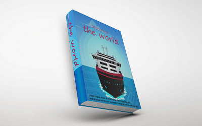 amazon, kdp, ship book cover design 3d book art art book book cover book cover design branding design ebook graphic design illustration notebook ocean illustration ocean waves sea illustration sea wave ship with sunset sunset textbook vector water sports