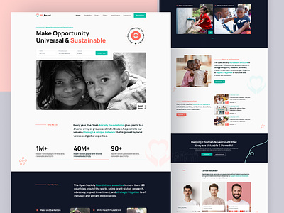 Donation Website Landing Page | UIUX| Figma charity website chrity event chrity fund clean community connection crowdfunding dontate dontation fundraiser funraising help landingpage modern ngo nonprofit poor support uiux website