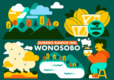 Brochure of Wonosobo City brochure carica character design city illustration dieng drawing graphic design illustration illustrations indonesia vector wonosobo
