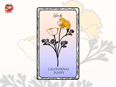 Discover Tarot Botanical – Poppy California vectorstyle