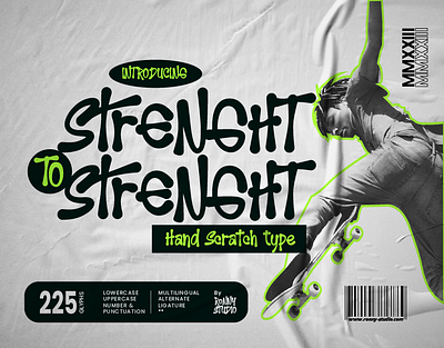 Strenght To Strenght - Hand Scratch Type font magazine font