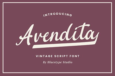 Avendita - Vintage Script Font branding calligraphy font design fonts graphic design handwriting logo logo font logotype script font type typography vintage design vintage font