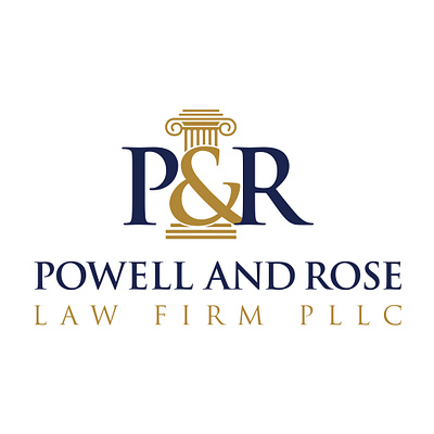 Powell & Rose Law Firm PLCC-Attorney & Law Logo Design attorney law brand identity corporate identity graphic design law firm legal branding logo design plcc powell and rose professional design