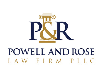 Powell & Rose Law Firm PLCC-Attorney & Law Logo Design attorney law brand identity corporate identity graphic design law firm legal branding logo design plcc powell and rose professional design