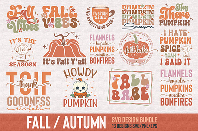 Fall SVG PNG Bundle 3d animation app branding design graphic design illustration logo ui vector
