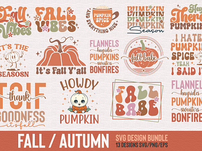 Fall SVG PNG Bundle 3d animation app branding design graphic design illustration logo ui vector