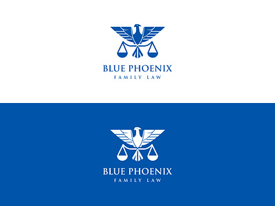 Blue Phoenix Family Law Firm-Attorney & Law Logo Design attorney law blue phoenix brand identity corporate identity family law graphic design law firm legal branding logo design professional design