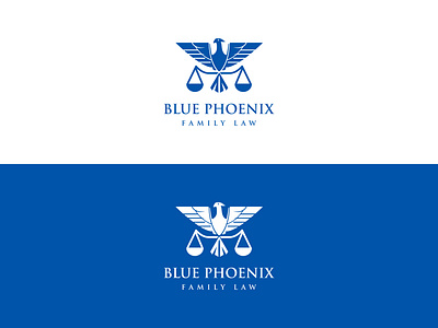 Blue Phoenix Family Law Firm-Attorney & Law Logo Design attorney law blue phoenix brand identity corporate identity family law graphic design law firm legal branding logo design professional design