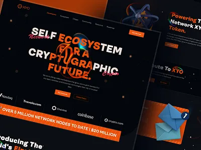 Crypto Landing Page. blockchain crypto landing page crypto network crypto website cryptocurrency dark home page interface landing page landingpage ui ui design ux web design web3 website