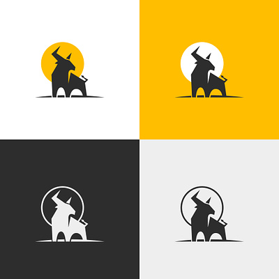 A Bull Logo - Letter M branding design flat graphic design illustration logo minimal vector