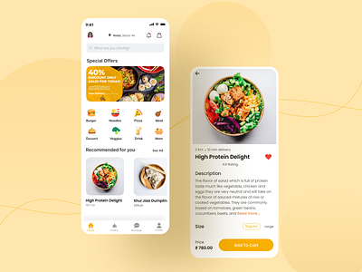 Foodie: Food delivery mobile application UI/UX design by Bhawna Malik ...