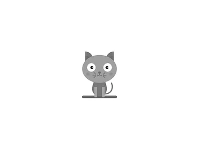 Minimal cat illustration animal art artist business cat clean cute cute cat design graphic design gray illustration inspiration minimal minimalistic modern