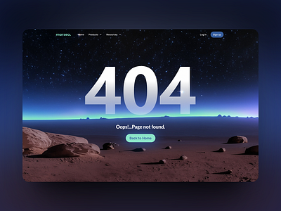 404 Error - Page Not found 3d 404 404 error alien astronaut cta error error page game illustration mars minimal not found page page not found space ui utility page ux web