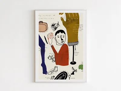 My Closet Of Curiosities 👀 art art print creative illustration design digital art digital illustration drawing home decor home inspiration illustration illustration art print illustration design illustrator procreate wall art